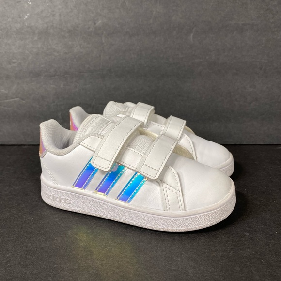 adidas Other - Adidas Grand Court Baby/Toddler 'Iridescent' Sneakers 7